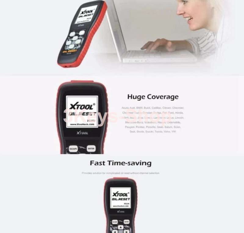 XTOOL PS150 OBD2 Car Diagnostics Tool with Oil Services Reset for OBDII Vehicles - Black