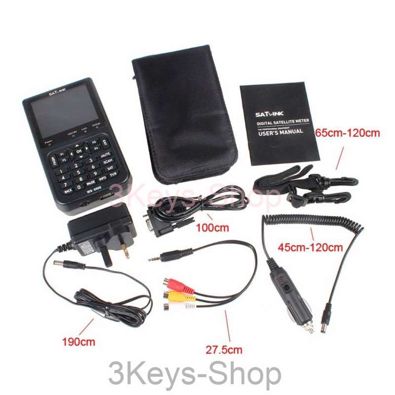 Digital Satellite Signal Finder Meter SATlink WS-6906 3.5 - Inch DVB-S FTA Data