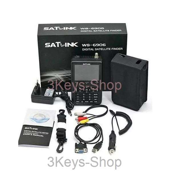 Digital Satellite Signal Finder Meter SATlink WS-6906 3.5 - Inch DVB-S FTA Data
