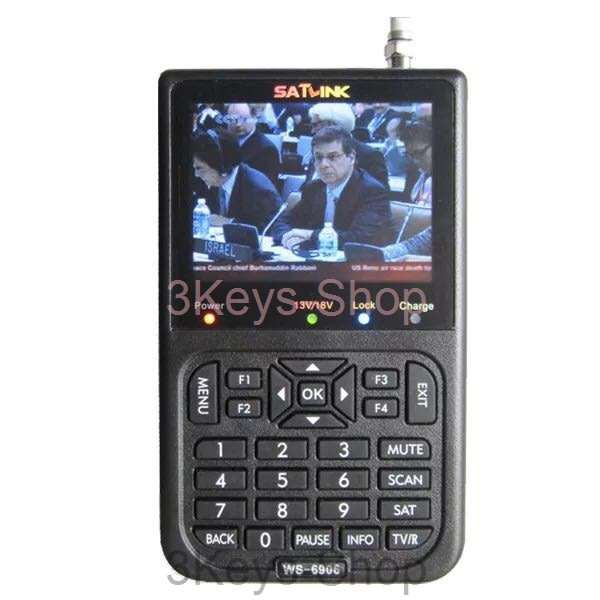 Digital Satellite Signal Finder Meter SATlink WS-6906 3.5 - Inch DVB-S FTA Data