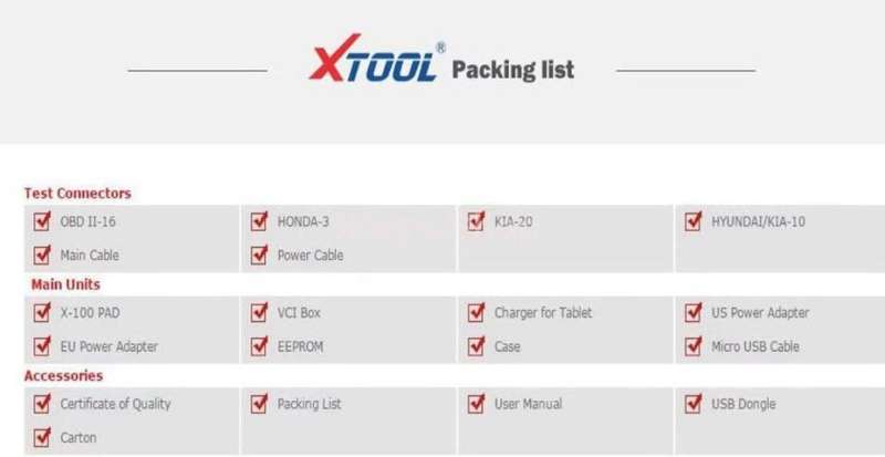 XTOOL X100 PAD Auto Key Programmer EPB/TPS/Oil/Throttle/DPF Reset OBDII Diagnostic Tool