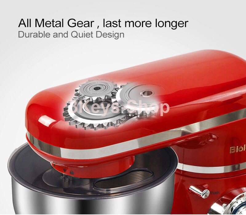 Stand Mixer, Kitchen Mixer, 1200W 6 Speed Tilt-Head Stand Mixers with Splash Guard, Stainless Steel