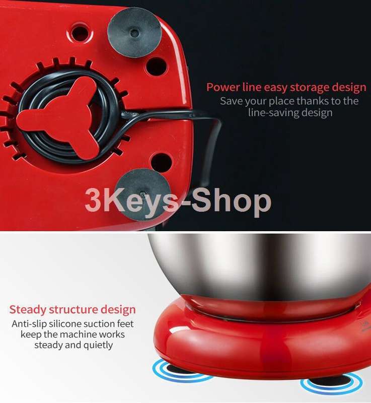 Stand Mixer, Kitchen Mixer, 1200W 6 Speed Tilt-Head Stand Mixers with Splash Guard, Stainless Steel
