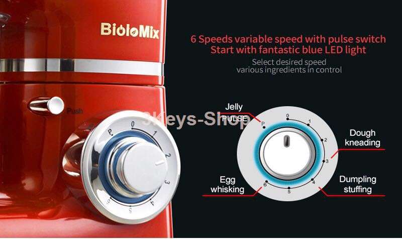 Stand Mixer, Kitchen Mixer, 1200W 6 Speed Tilt-Head Stand Mixers with Splash Guard, Stainless Steel