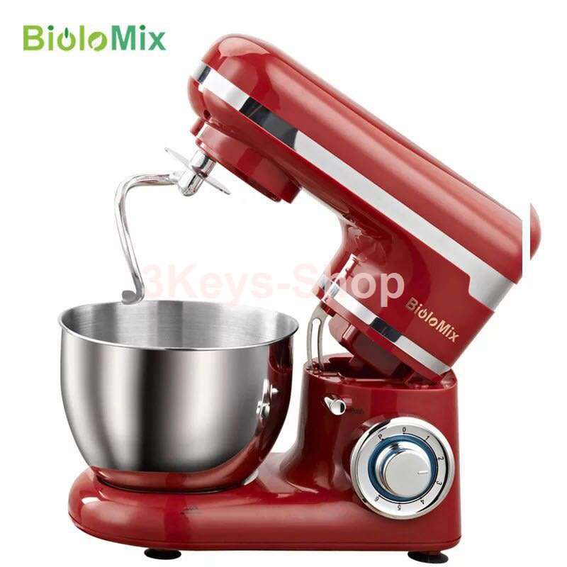 Stand Mixer, Kitchen Mixer, 1200W 6 Speed Tilt-Head Stand Mixers with Splash Guard, Stainless Steel