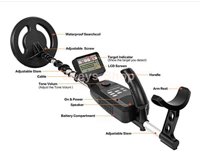 Metal Detector MD-3500 Gold Finders Treasure Hunter LCD Display Waterproof Search Coil