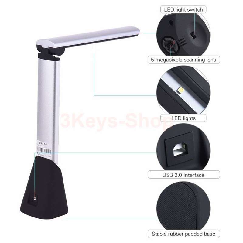 Leixan L1000  Document Scanner, Portable High Speed USB Book Image Document Camera Scanner