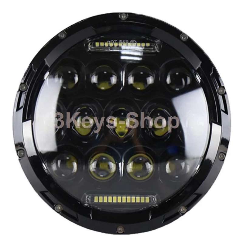 2PCS 75W Headlamp 7 Inch Jeep Wrangler Led Headlight with DRL for Wrangler JK TJ Cruiser Hummer H1