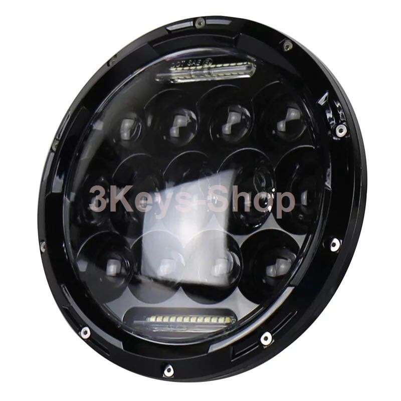 2PCS 75W Headlamp 7 Inch Jeep Wrangler Led Headlight with DRL for Wrangler JK TJ Cruiser Hummer H1