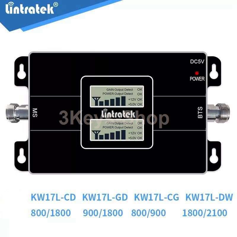 Lintratek 2G 3G 4G LTE Cell Phone Signal Booster Amplifier Repeater 850MHz 1900MHz Antenna Set