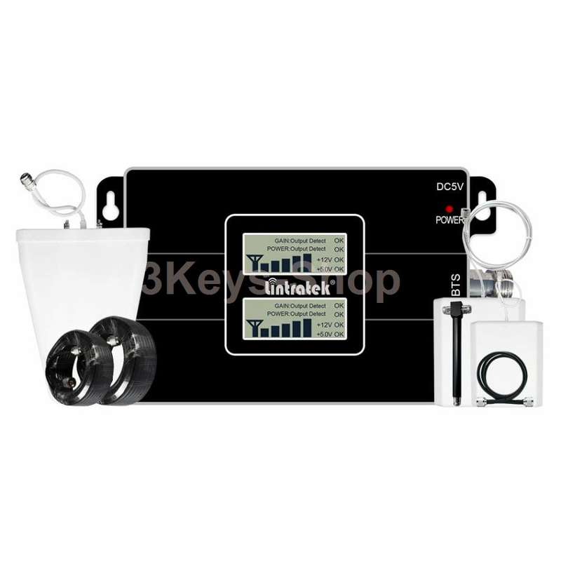 Lintratek 2G 3G 4G LTE Cell Phone Signal Booster Amplifier Repeater 850MHz 1900MHz Antenna Set