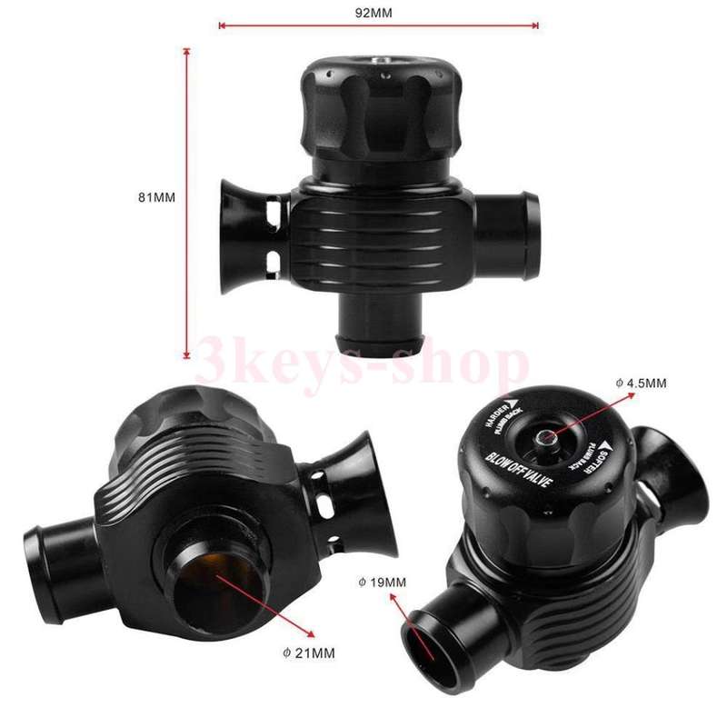 Dual Port Blow Off Valve,25mm Turbo Diverter Valve Dump Valve BOV Turbine Relief Valve Blow-Off Valv