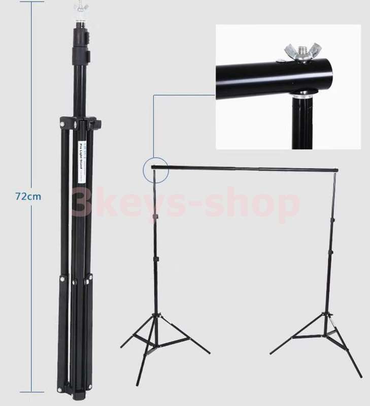 Photographic equipment 2M X 2M background bracket system and background clip carrying case