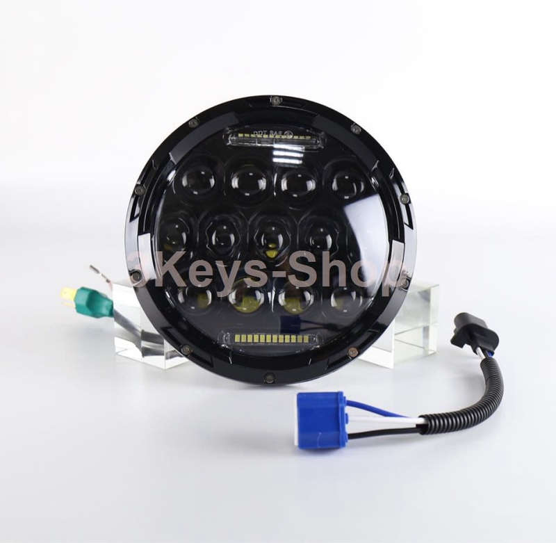 2PCS 75W Headlamp 7 Inch Jeep Wrangler Led Headlight with DRL for Wrangler JK TJ Cruiser Hummer H1