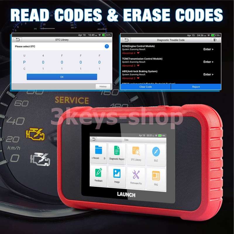 LAUNCH OBD2 Scanner CRP129E  Engine/ABS/SRS/Transmission Diagnostic Scan Tool with Oil Service/EPB/