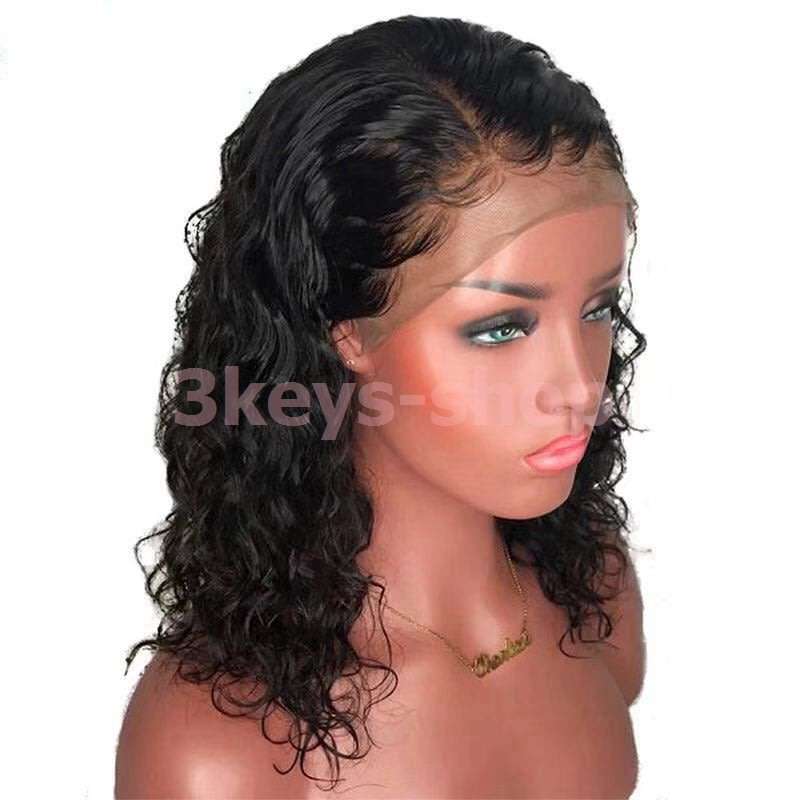2019 New Front lace wig body wave Medium long hair wigs naturel black
