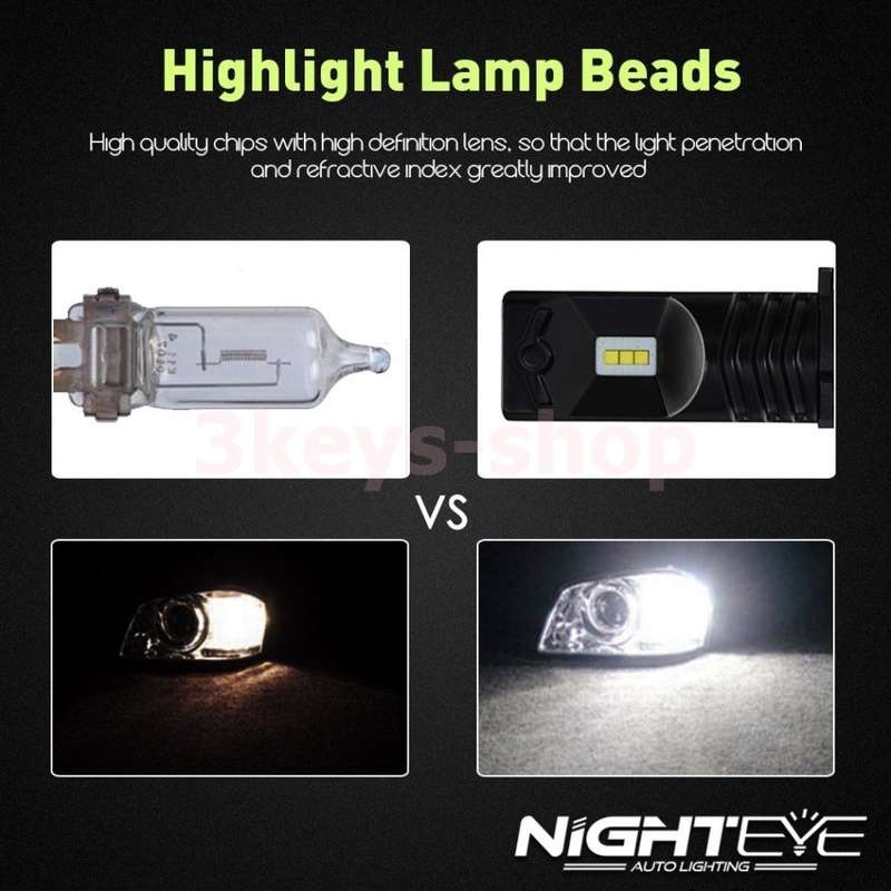 Extremely Bright LED Fog Lights Conversion Bulbs - H11 H8, H9 H16(JP) Led Bulbs - 80W High Power 1,