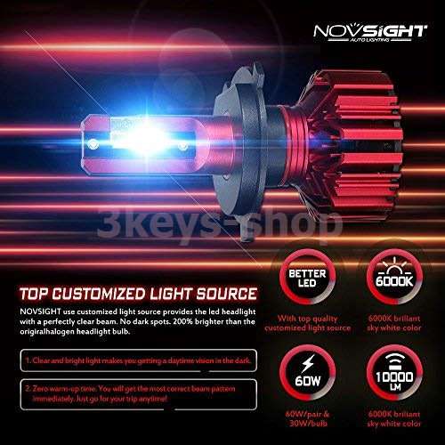 10000LM LED Headlight Bulbs Conversion Kit.Hi/Lo Beam Headlamp, Dual Beam Head Light, HID or Halogen