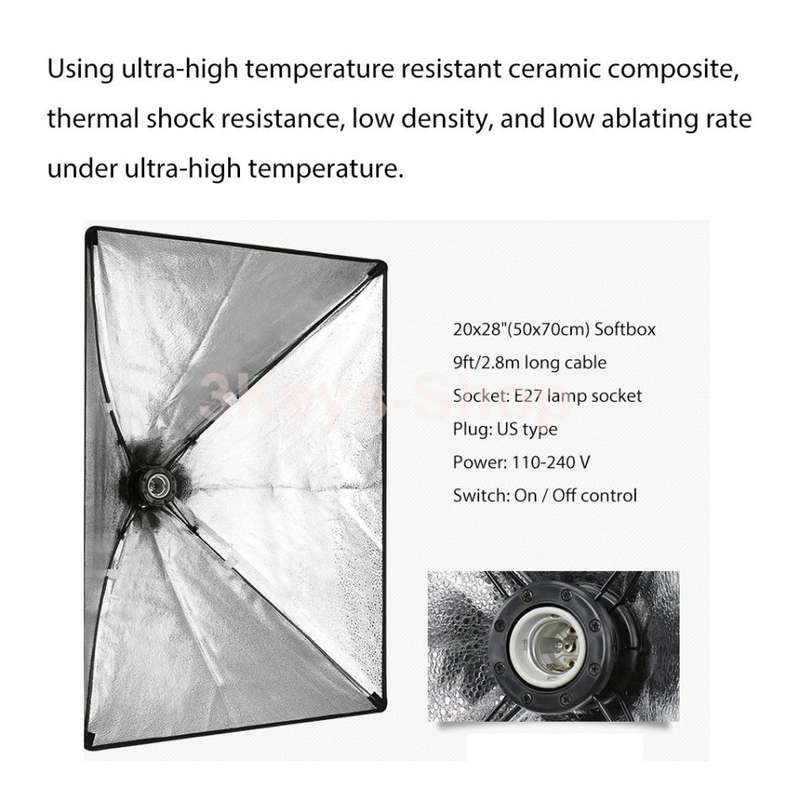 Lightdow Overhead Softbox Continuous Light Photo Studio YouTube Vlog Soft Box Lighting Kit