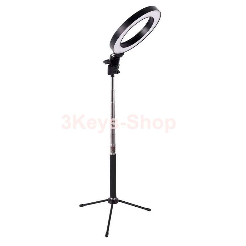 16CM LED Ring Light with Mini Tripod Stand with 3 Light Modes & 10 Brightness Leve