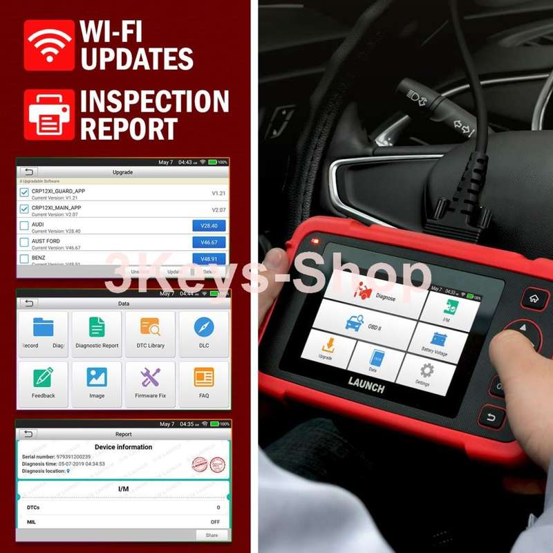 LAUNCH Scan Tool CRP129X OBD2 Scanner Automotive Code Reader Android Based Diagnostic Tool for Engin