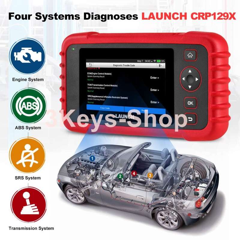 LAUNCH Scan Tool CRP129X OBD2 Scanner Automotive Code Reader Android Based Diagnostic Tool for Engin