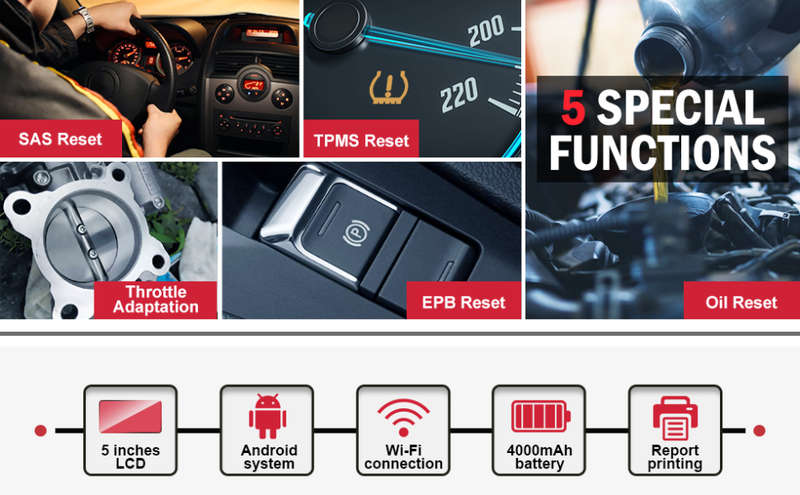 LAUNCH Scan Tool CRP129X OBD2 Scanner Automotive Code Reader Android Based Diagnostic Tool for Engin