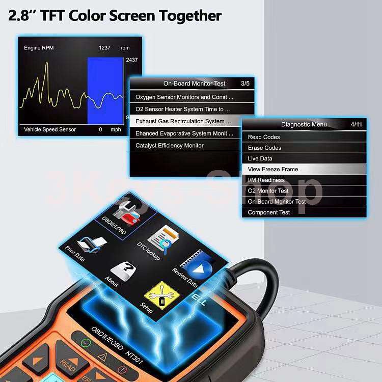 FOXWELL NT301 OBD2 Scanner Professional Enhanced OBDII Diagnostic Code Reader
