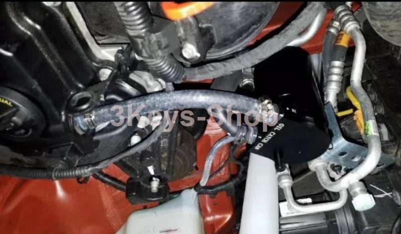 300ML Engine Oil Catch Can Reservoir Tank Cylinder Baffled Aluminum with Adapter