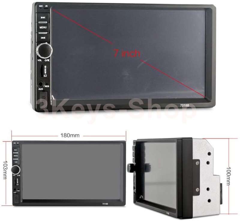 General Car Models 7'' inch LCD Touch Screen Car Radio Player Bluetooth Car Audio+ Rear