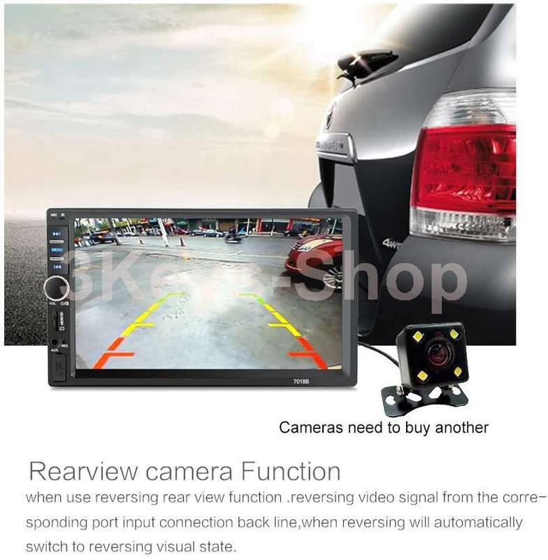 General Car Models 7'' inch LCD Touch Screen Car Radio Player Bluetooth Car Audio+ Rear