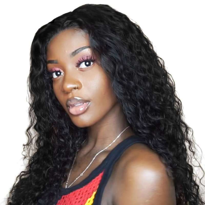 26inch Hair Synthetic Wig Lace Front Wigs Long Loose Curly with Baby Hair Natural Hairline Heat Resi