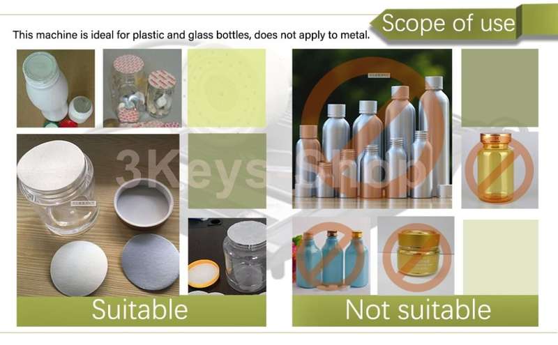 Manual Induction Bottle Cap Sealer 15-100mm Handheld Jar Heat Sealing Machine for Plastic Glass Bot