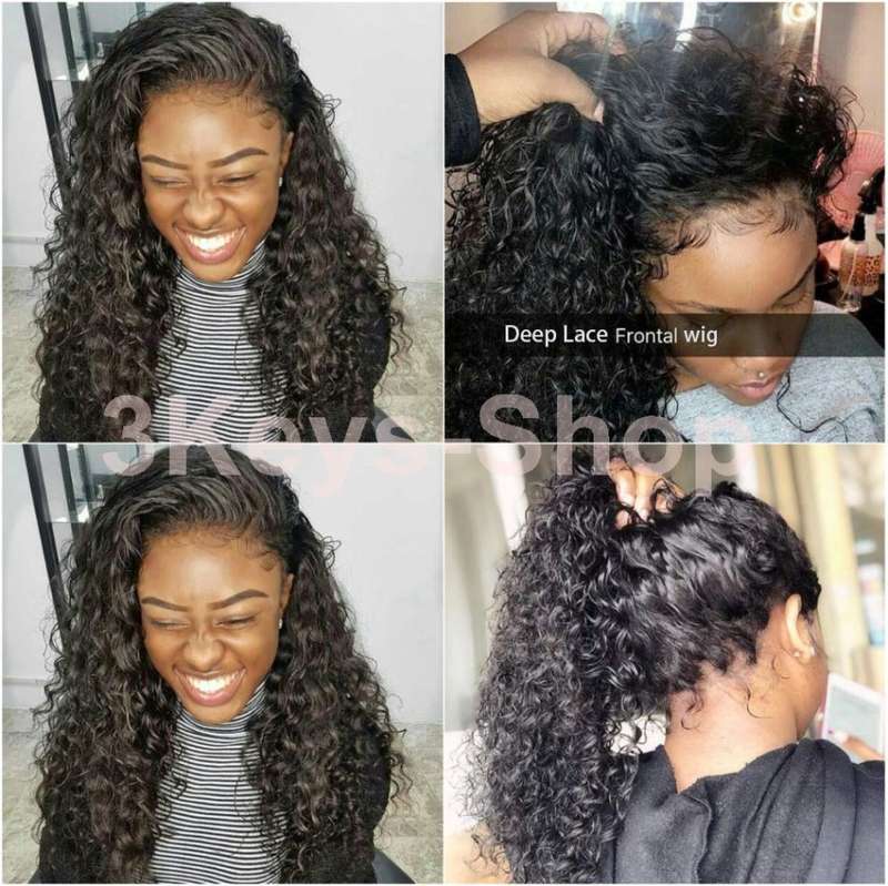 Deep Wave lace Front Wigs with Baby Hair Pre Plucked Brazilian Deep Wave Lace Front WigFull End Lac