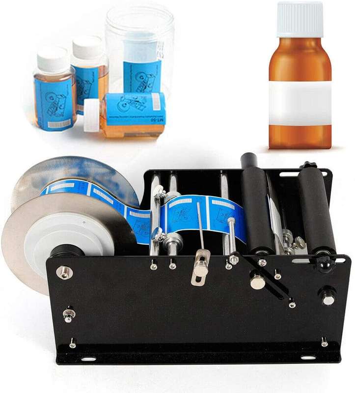 Manual Labeling Machine, Round Bottle Sticker Label Machine Labeler 30Times/Minute