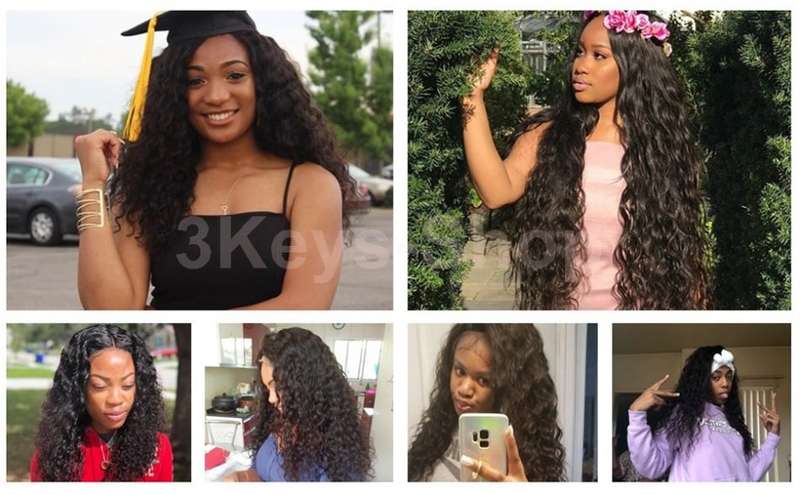 Hair Water Wave Lace Front Wigs  Baby Hair 150% Density Brazilian Wet and Wavy Wigs Hair Lace Front