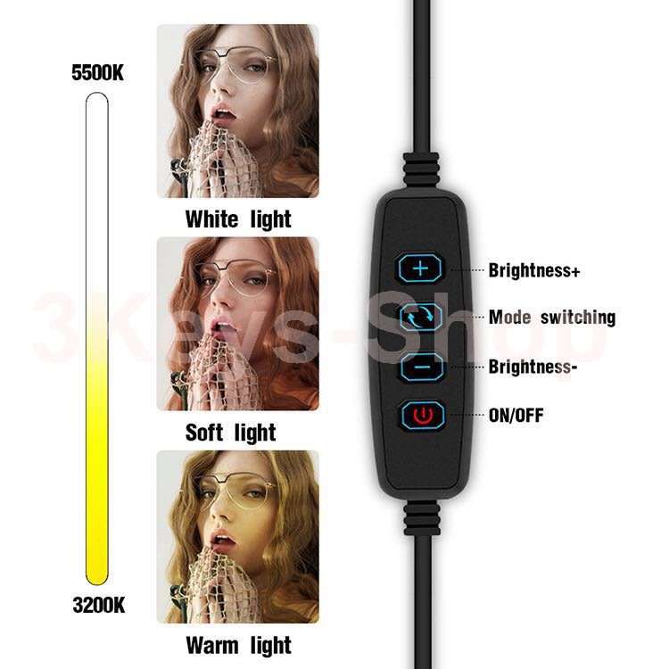 26cm Ring Light for iPad, LED Ring Light with Tripod Stand, Dimmable Makeup Light, YouTube