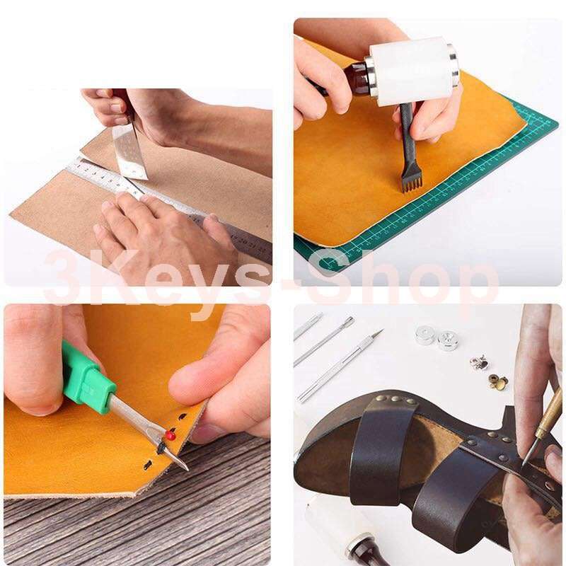 Leather hand tools 183 leather DIY kit, embossed/rivet leather tool kit