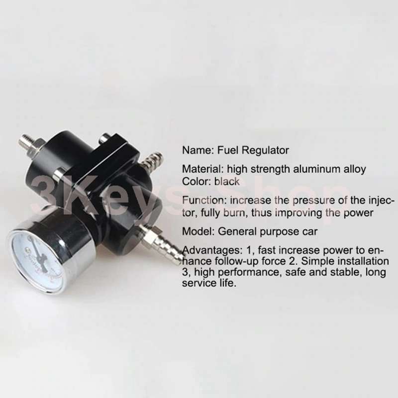 Auto Fuel Pressure Regulator With Gauge Adjustable Oil Pressure Regulator Stable Universal