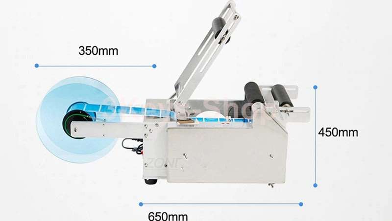 Automatic labeling machine for round bottles