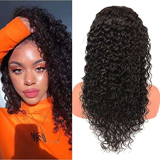 Human Hair Lace Front Wigs  130% Density 13x4 Brazilian Deep Wave Lace Front Wigs  (20")