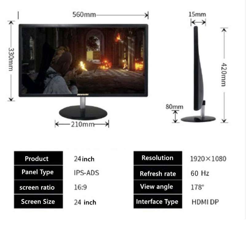 *Black Friday Special*24 inch 1920*1080 Ultramaster LED Monitor Office home studio Monitor