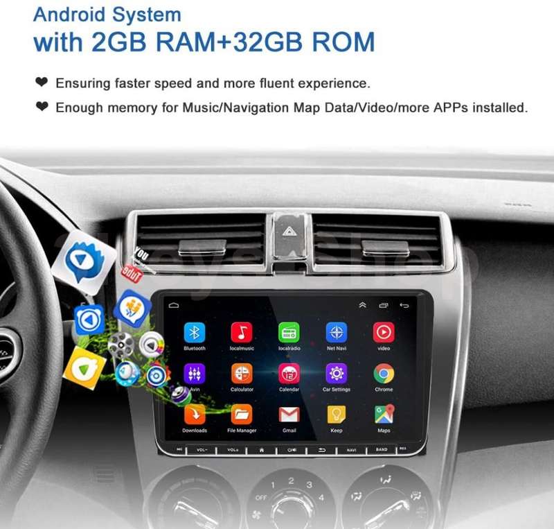 Car Stereo Car 9inch Android 2G RAM+32G ROMIndash Head Unit for Volkswagen Jetta Passat Golf Touran