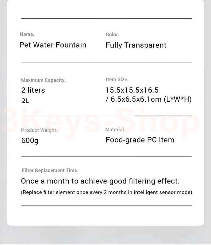 Intelligent Cat Water Fountain With Faucet Dog Water Dispenser Transparent Drinker Pet Drinking Filt