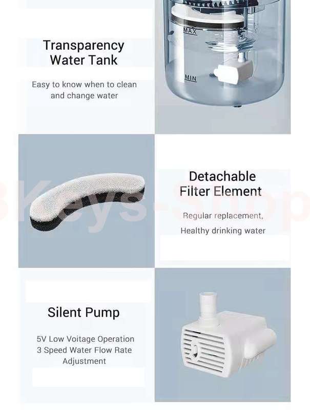 Intelligent Cat Water Fountain With Faucet Dog Water Dispenser Transparent Drinker Pet Drinking Filt