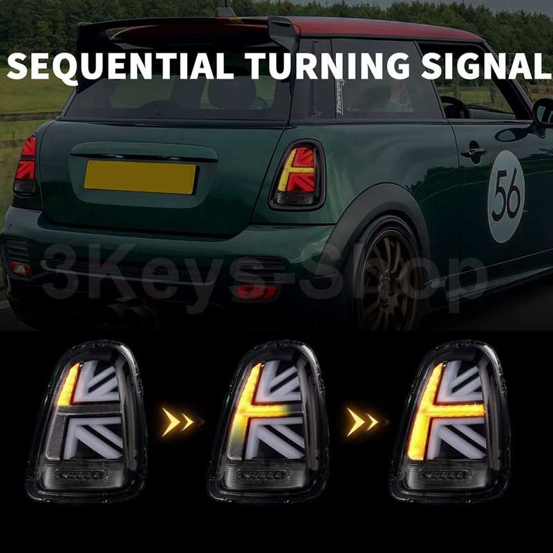 Full LED Tail Lights Assembly Compatible with Mini Cooper & Coopers Hatchback R55 R56 R57 R58 R59 2