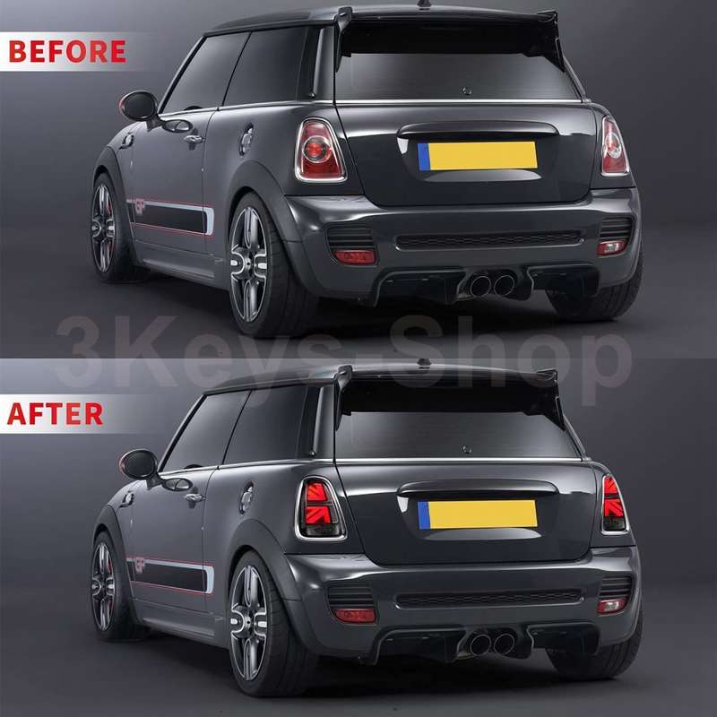 Full LED Tail Lights Assembly Compatible with Mini Cooper & Coopers Hatchback R55 R56 R57 R58 R59 2