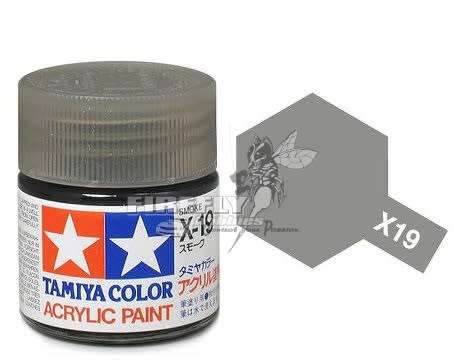Tamiya X-19 Smoke Acrylic 23ml.