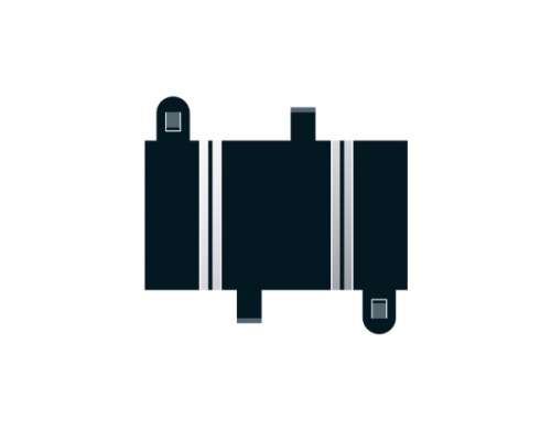 SCALEXTRIC - QUARTER STRAIGHT 87mm x 2 #C8200