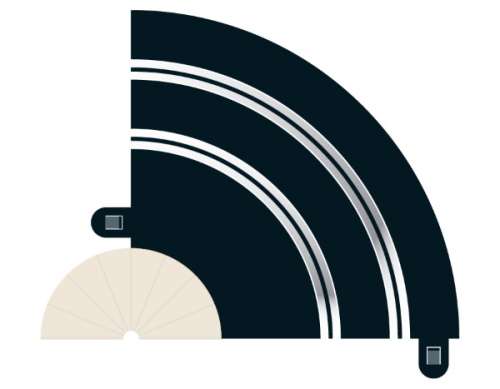 SCALEXTRIC - RADIUS 1 HAIRPIN CURVE 90° x 2 #C8201